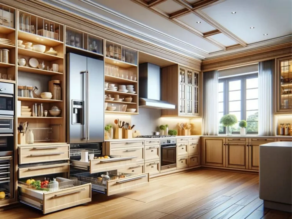 Dapur dengan Sistem Penyimpanan Pintar
