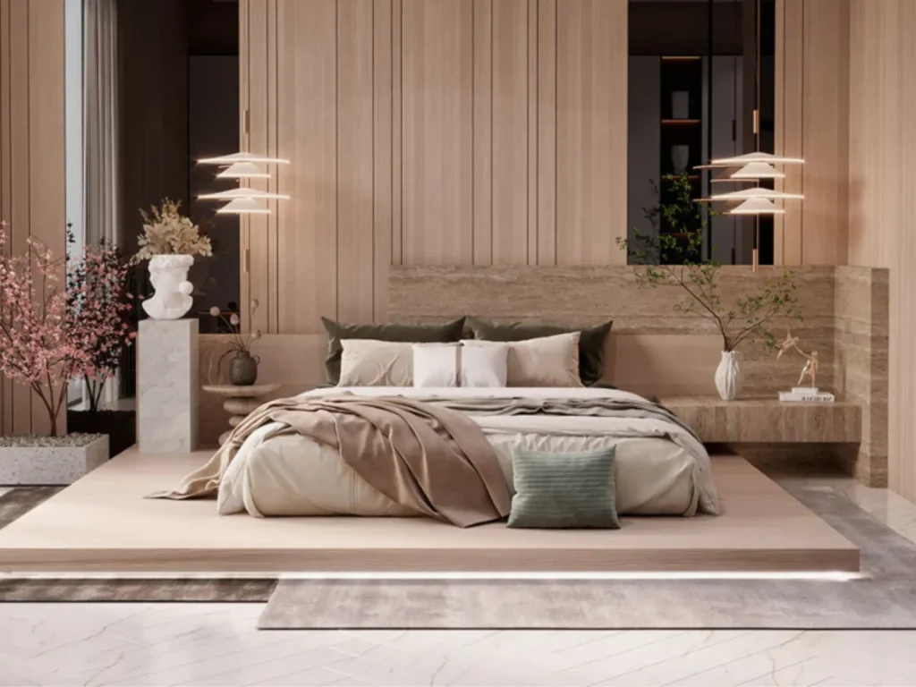 Japandi Luxe dengan Sentuhan Marmer dan Linen Premium